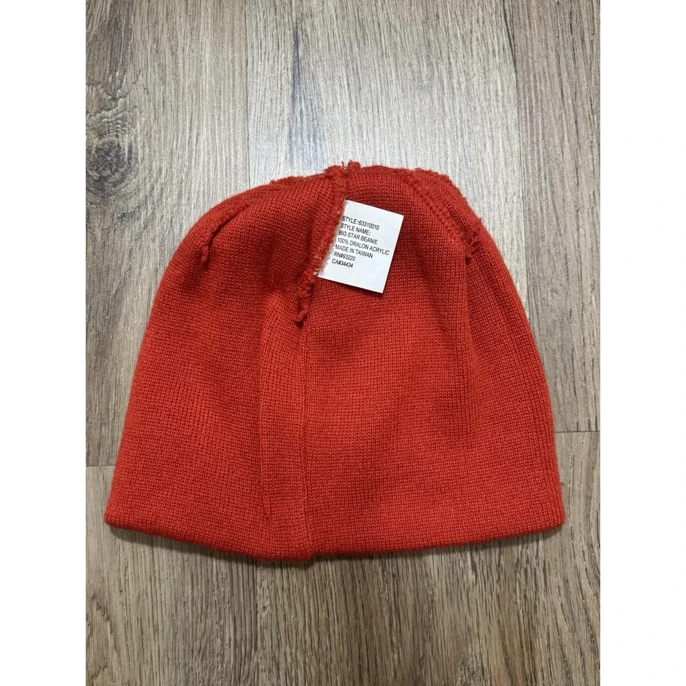 Y2K DC Shoes Red And Gold Big Logo Beanie Hat‎